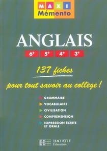 Maxi memento - anglais - 6e, 5e, 4e, 3e