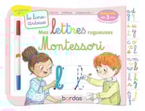 Les livres-ardoises : mes lettres rugueuses Montessori - 3/6 ans