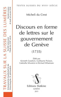 Discours en forme de lettres sur le gouvernement de genève (1735)
