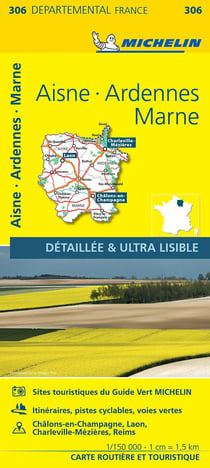 Cartes départementales n.306 : Aisne, Ardennes, Marne