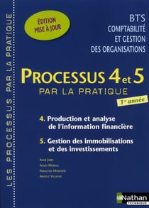 Processus 4 et 5 par la pratique - BTS comptabilité et gestion des organisations - production et analyse de l'information financière - gestion des immobilisations et des investissements - 1e année