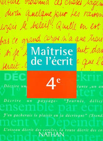 Maitrise de ecrit 4e eleve