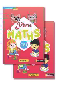 Vivre les maths : CE1 - Fichiers de l'élève 1 et 2
