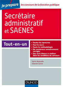 Je prépare - le concours de secrétaire administrative et saenes - tout-en-un