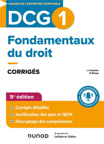 DCG 1 : Fondamentaux du droit - Corrigés (édition 2024/2025)