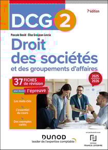 DCG 2 : Droit des sociétés et des groupements d'affaires - Fiches de révision (édition 2025/2026)