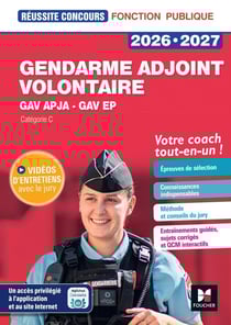 Réussite Concours - Gendarme adjoint volontaire - APJA et EP- 2026-2027 - Préparation complète