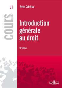 Introduction générale au droit (10e édition)