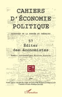 Cahiers d'économie politique n.57 - éditer des économistes