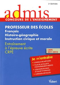 Professeur des écoles  - français, histoire, géographie, instruction civique et morale - entraînement