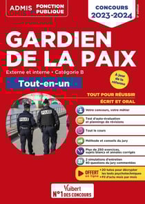 Concours gardien de la paix : catégorie B tout-en-un - 20 tutos offerts - concours externe, interne