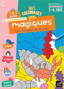 1, 2, 3 Jouons ! Tome 3 : Mes coloriages magiques - GS - Les animaux de la mer