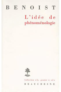 L'idée de phénoménologie