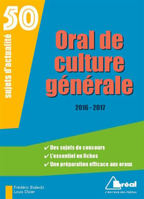 Oral de culture général - 50 sujets d'actualité (2016/2017)