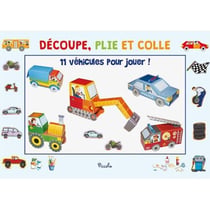 Découpe, plie et colle - 11 véhicules pour jouer !
