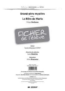 Grand-père mystère - le rêve de Marie - fichier de l'élève