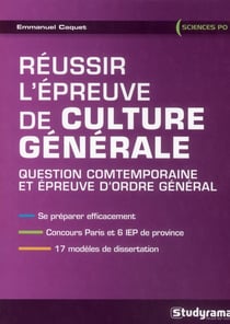 Réussir l'épreuve de culture générale