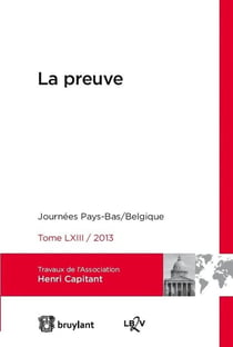 La preuve - journées internationales de l'Association Henri Capitant