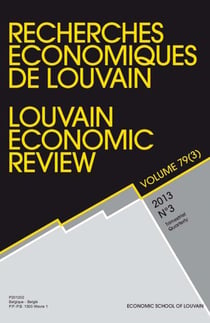 Revue recherches économiques de Louvain n.79/3
