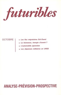 Futuribles 158, octobre 1991. les flux migratoires est-ouest - la biomasse, energie d'avenir ?