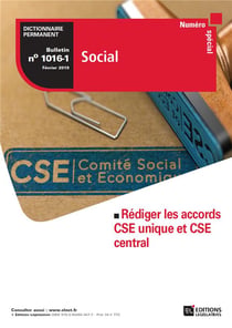 BULLETIN SPECIAL REDIGER LES ACCORS CSE UNIQUE ET CSE CENTRAL