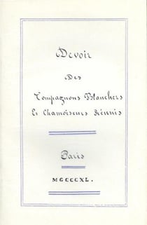 Devoir des compagnons blanchers et chamoiseurs réunis