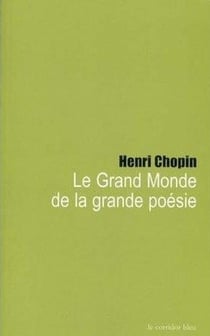 Le grand monde de la grande poésie