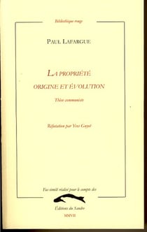 La propriété - origine et évolution - thèse communiste