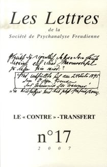 Les lettres de la Société de Psychanalyse Freudienne n.17 : le contre-transfert