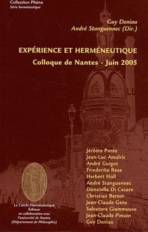 Expérience et herméneutique - colloque de nantes, juin 2005