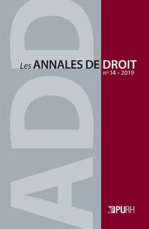 LES ANNALES DE DROIT : Les Annales de droit, n° 14/2020