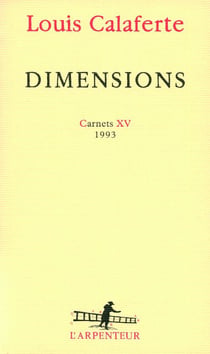 Dimensions - carnets XV, 1993