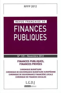 Revue française de finances publiques : novembre 2012