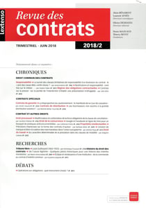 Revue des contrats