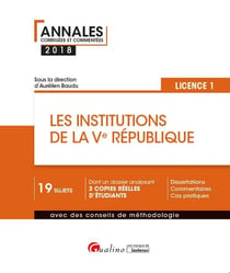 Les institutions de la ve république - licence 1