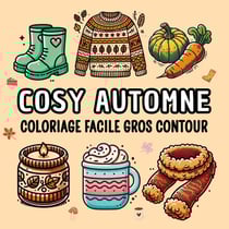 Cosy Automne : Coloriage facile gros contours