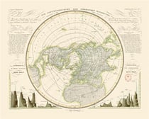 Carte lignes isothermes : géographie nostalgique