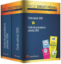 Pack pénal : code pénal 2016 - code de procédure pénale 2016
