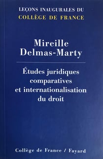 Études juridiques comparatives et internationalisation du droit