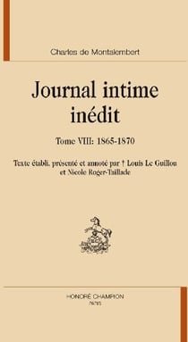 Journal intime inédit Tome 8 - 1865-1870