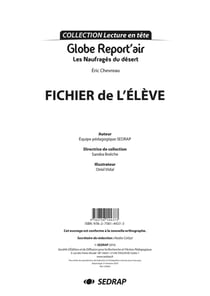 Globe report'air - les naufragés - fichier de l'élève