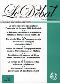Le debat n.6 - parole de dieu et permanence du sacré - dialogue islamo-chrétien