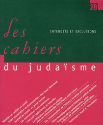 LES CAHIERS DU JUDAISME Tome 28 : interdits et exclusions