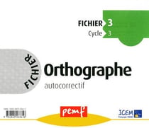 Orthographe - cycle 3 - fichier 3