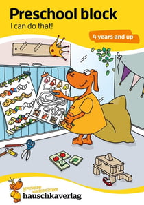 Kindergarten Activity Book from age 4 years - Starting school Activity Book - for kids, boy and girl : Colourful puzzle block - fun educational learning