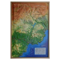 Carte en relief du massif de l'Esterel : pays de Fayence