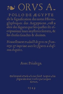 De la signification des notes hieroglyphiques des egyptiens