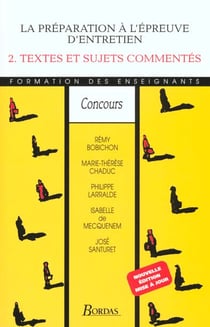 La preparation a l'epreuve d'entretien