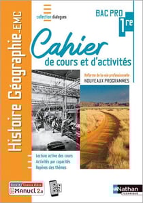 Histoire-géographie éducation morale et civique : 1re bac pro : cahier de cours et d'activités : livre + licence élève (édition 2020)