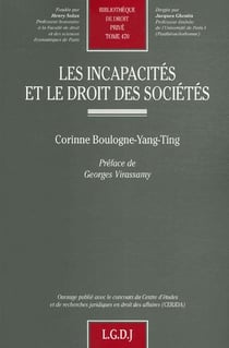 Les incapacités et le droit des sociétés